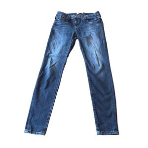 Big Star Vintage Collection Alex Skinny Dark Wash Faded Denim Jean Size 28 Boho